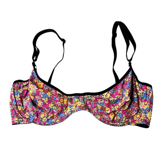 VICTORIA’S SECRET PINK Collection Balconette Bra floral print satin Size 34C - Picture 1 of 7